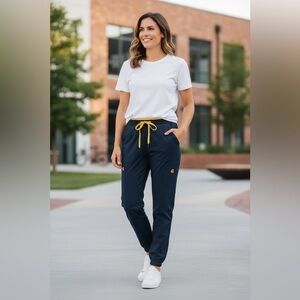 Carhartt Unisex Blue Joggers with Yellow Accents